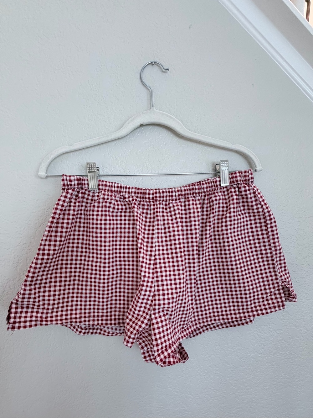 Better Together Red Gingham Shorts | Elastic Waist | Size XL